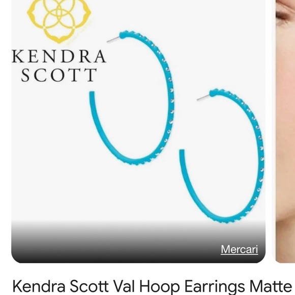 Kendra Scott Val Hoop Earrings Matte, 2.5 inch diameter - Picture 3 of 4